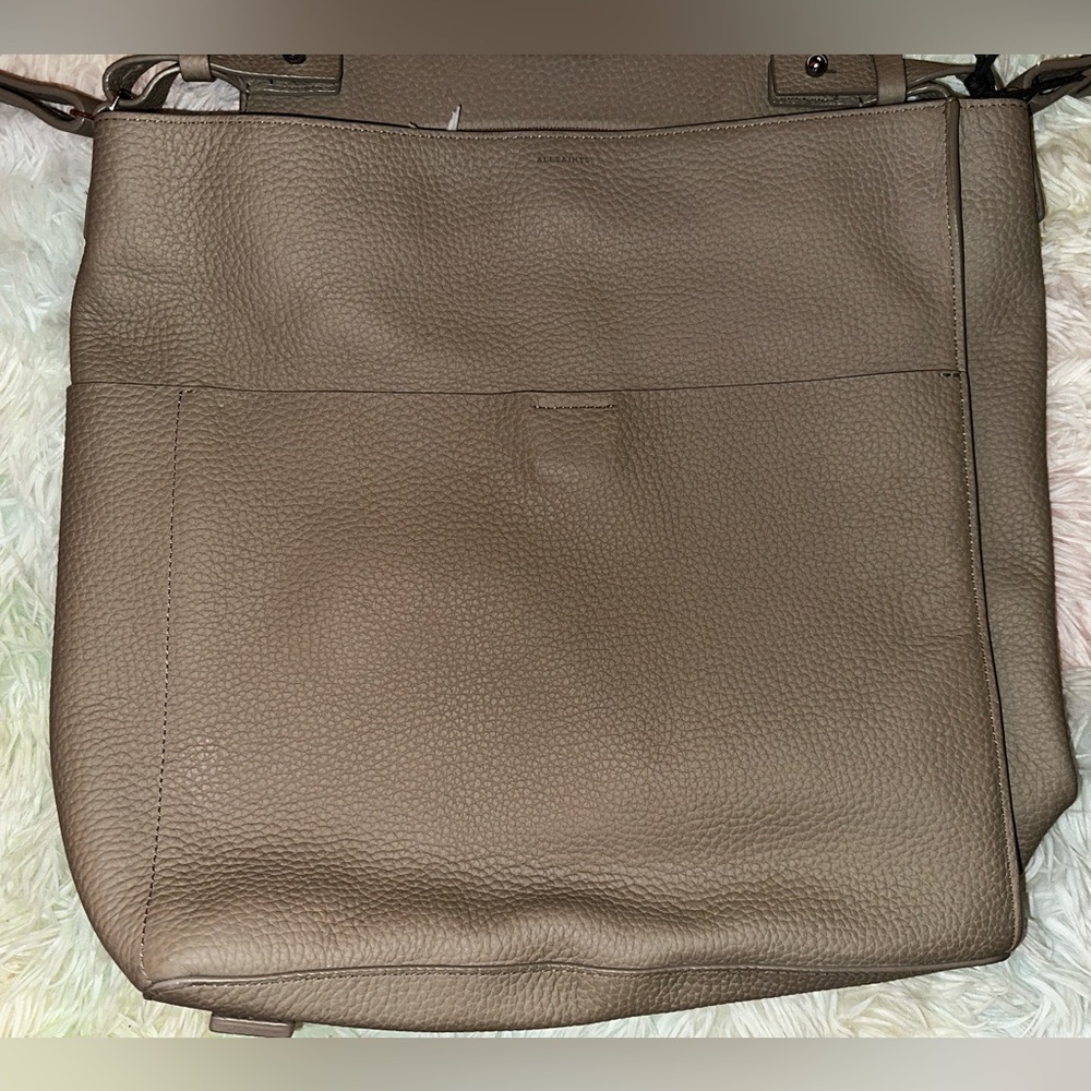 New All Saints Mast Taupe Shoulder Tote Bag - Picture 4 of 9